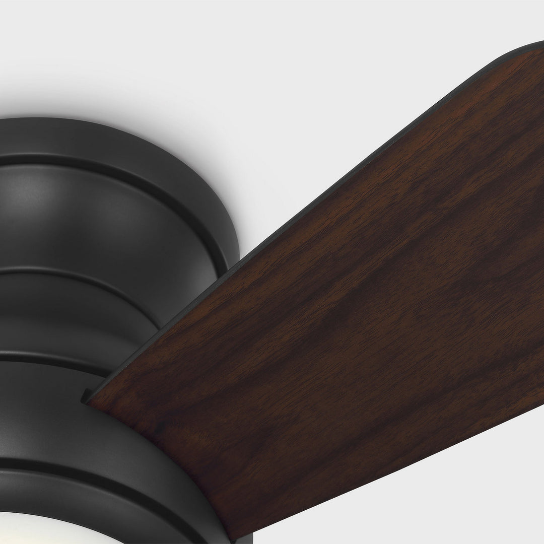 Generation Lighting Canada - 3OBSHR32MBKD - 32"Ceiling Fan - Orbis 32 Hugger LED - Midnight Black