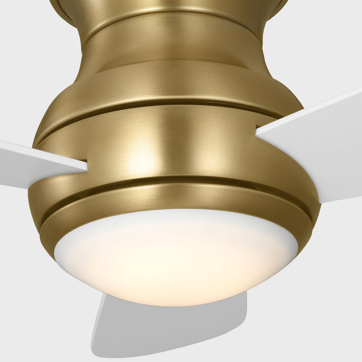 Generation Lighting Canada - 3OBSHR32SBD - 32"Ceiling Fan - Orbis 32 Hugger LED - Satin Brass