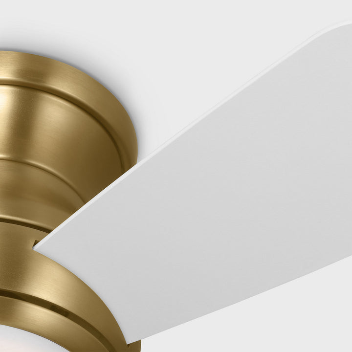 Generation Lighting Canada - 3OBSHR32SBD - 32"Ceiling Fan - Orbis 32 Hugger LED - Satin Brass