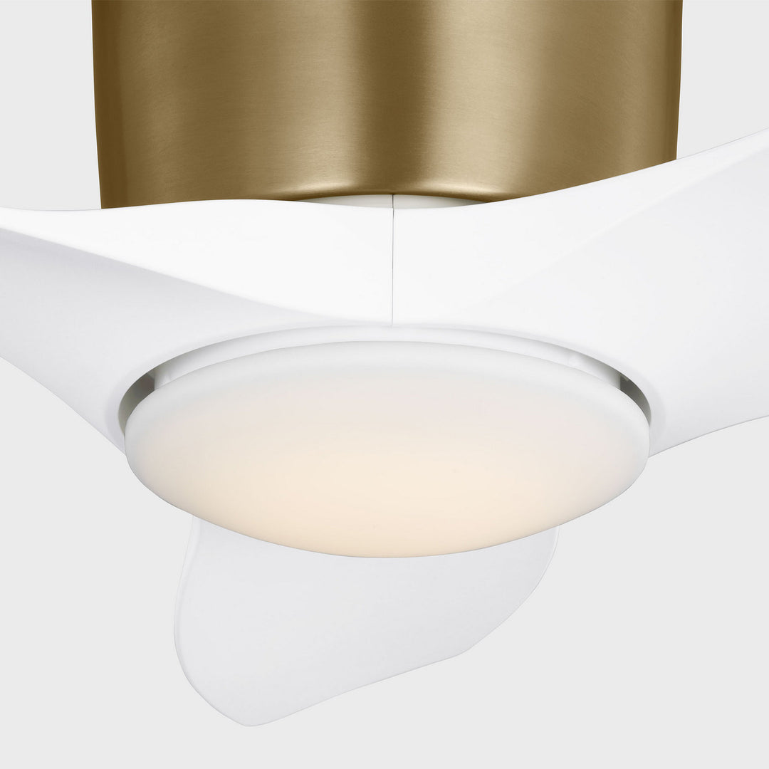 Generation Lighting Canada - 3TTHR32SBD - 32"Ceiling Fan - Titus 32 Hugger LED - Satin Brass