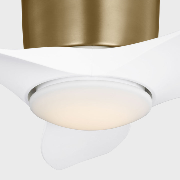 Generation Lighting Canada - 3TTHR32SBD - 32"Ceiling Fan - Titus 32 Hugger LED - Satin Brass