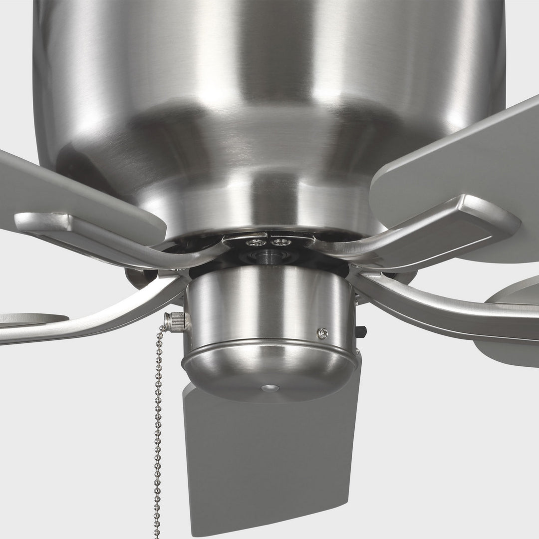Generation Lighting Canada - 5LDH52BS - 52"Ceiling Fan - Linden 52 Hugger - Brushed Steel