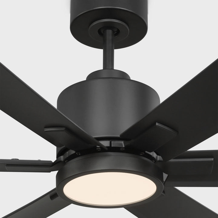 Generation Lighting Canada - 6FLSM52MBKD - 52"Ceiling Fan - Flera Smart 52 LED - Midnight Black