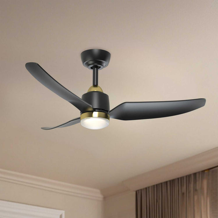 Kuzco Canada - CF72942-BG/MB-5CCT - 42" Ceiling Fan - Hugo - Brushed Gold/Matte Black