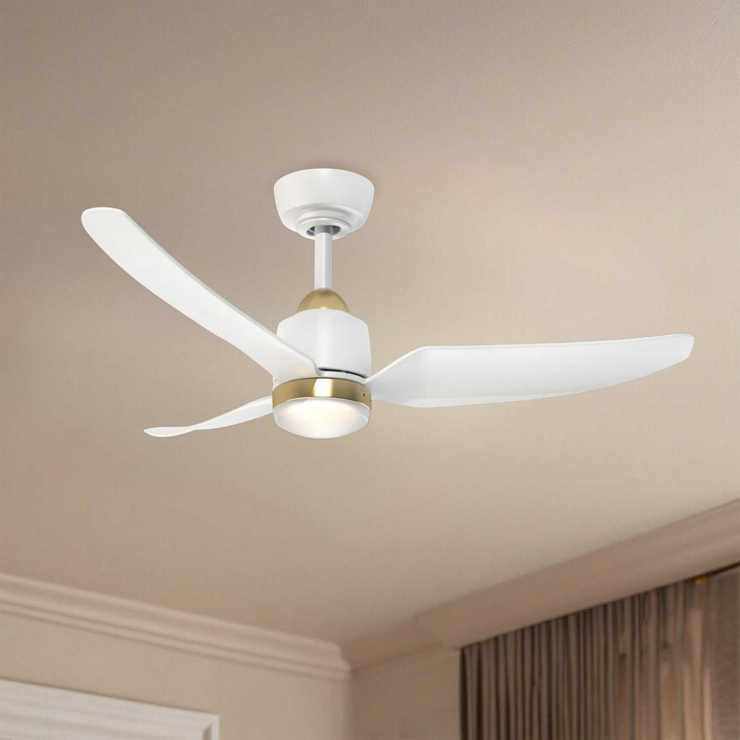 Kuzco Canada - CF72942-BG/WH-5CCT - 42" Ceiling Fan - Hugo - Brushed Gold/Matte White