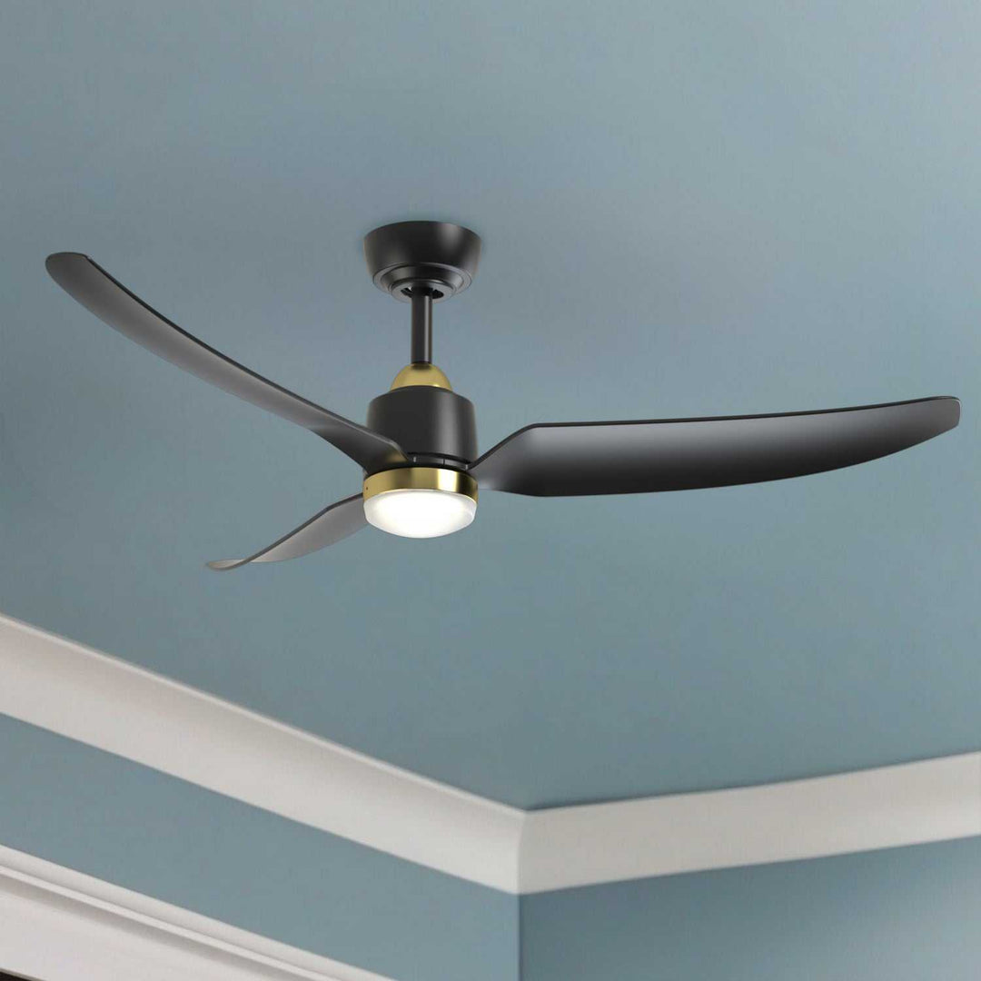 Kuzco Canada - CF72952-BG/MB-5CCT - 52" Ceiling Fan - Hugo - Brushed Gold/Matte Black