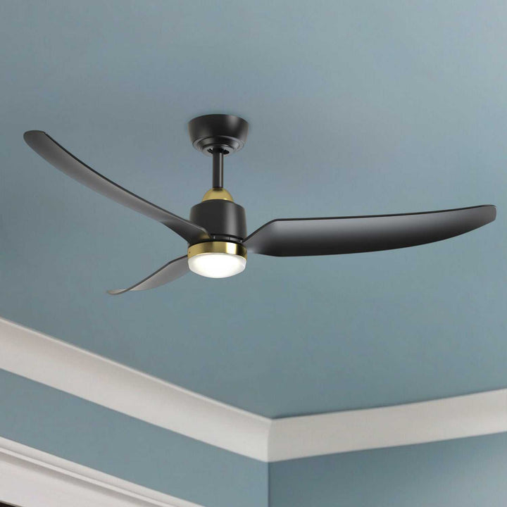 Kuzco Canada - CF72952-BG/MB-5CCT - 52" Ceiling Fan - Hugo - Brushed Gold/Matte Black