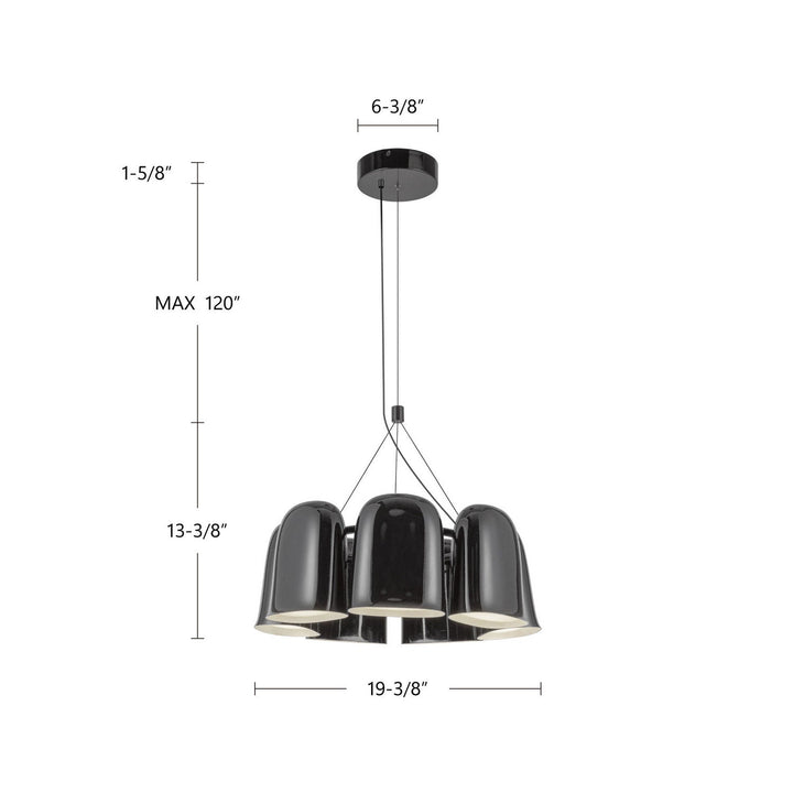 Kuzco Canada - CH21120-VB-UNV - LED Chandelier - Bell - Vintage Brass