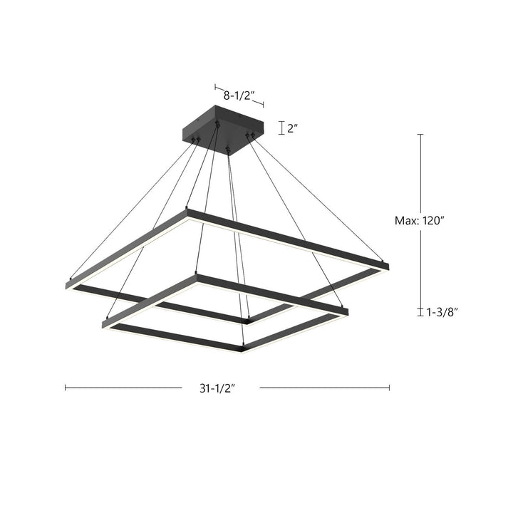 Kuzco Canada - CH88232-BK-UNV-010 - LED Chandelier - Piazza - Black