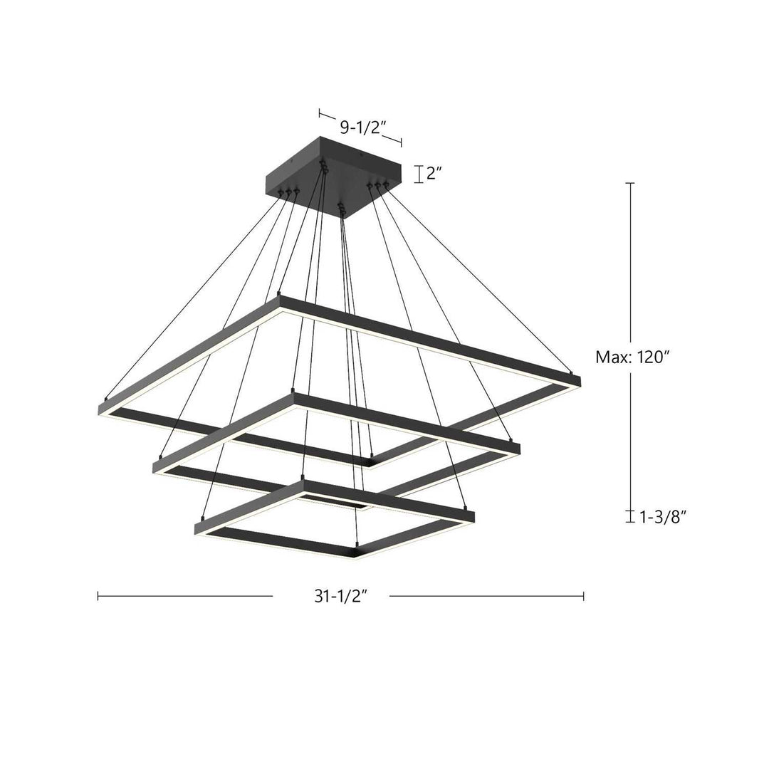 Kuzco Canada - CH88332-BK-UNV-010 - LED Chandelier - Piazza - Black