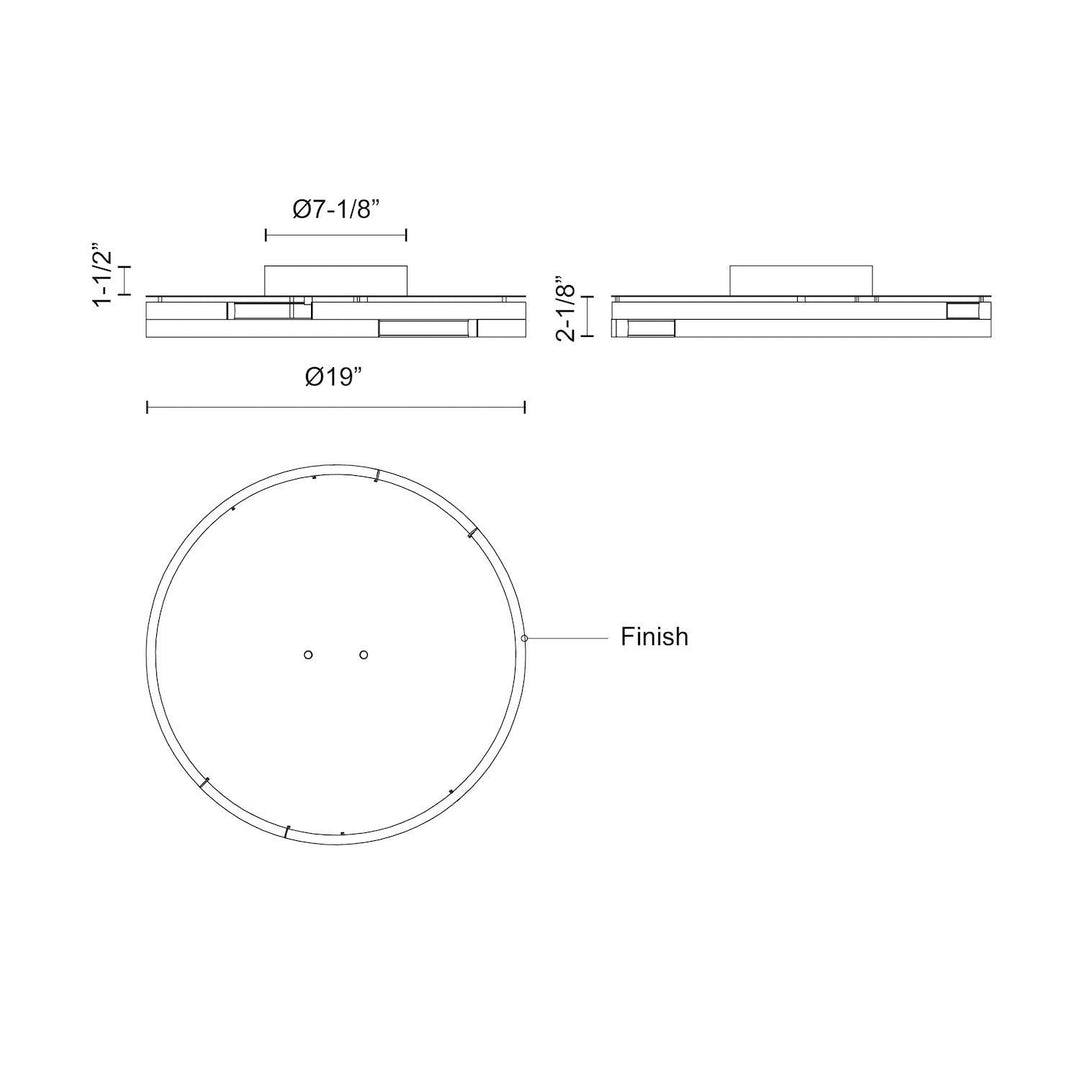 Kuzco Canada - FM52719-BK-UNV-010 - LED Flush Mount - Anello Minor - Black