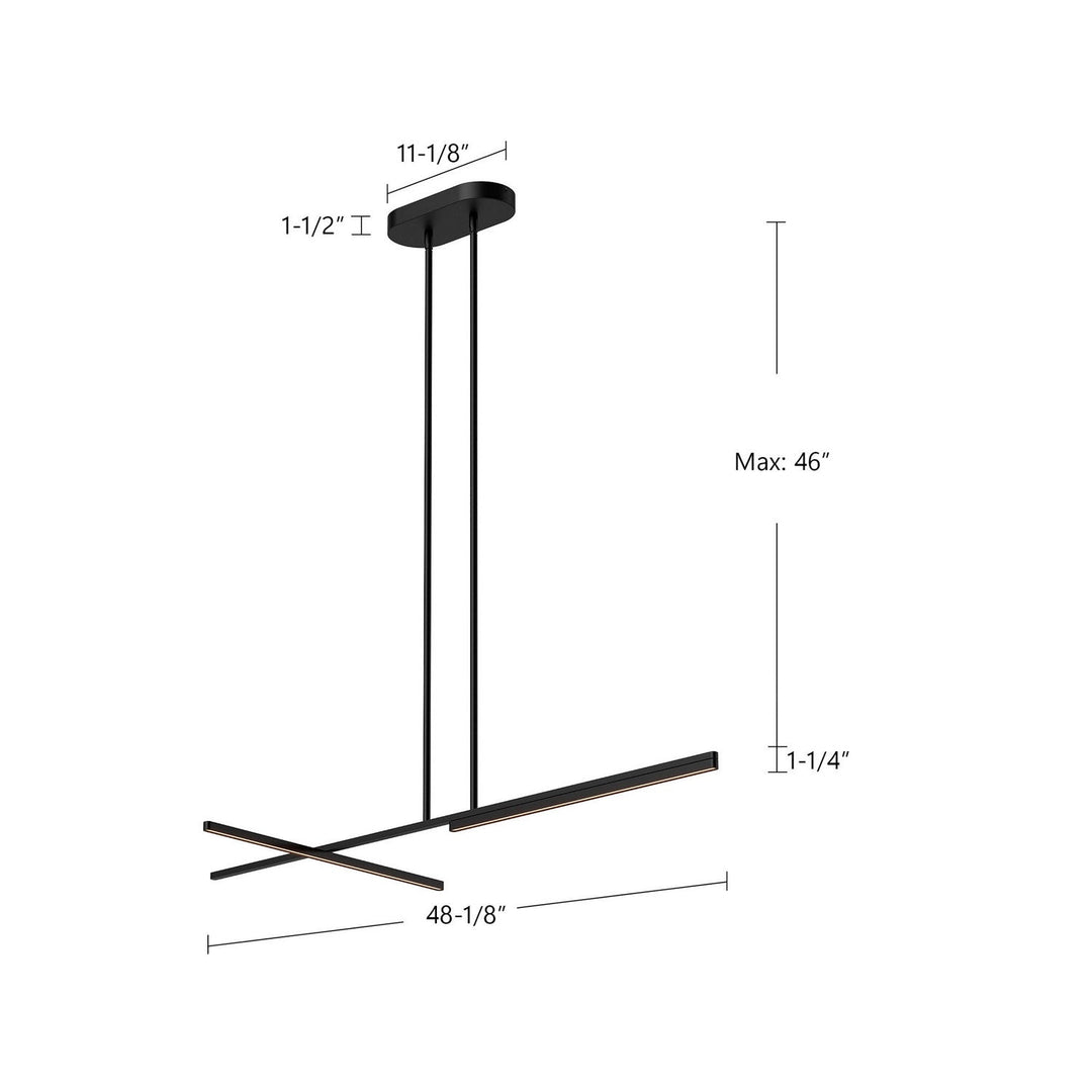 Kuzco Canada - LP28748-BK-UNV - LED Linear Pendant - Shift - Black