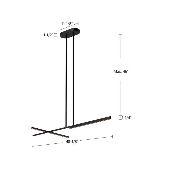 Kuzco Canada - LP28748-BK-UNV - LED Linear Pendant - Shift - Black
