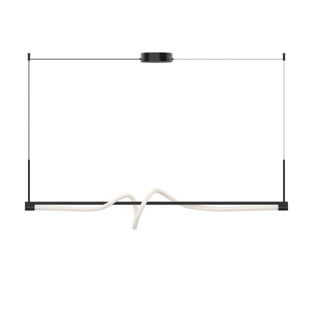 Kuzco Canada - LP95354-BK-UNV - LED Linear Pendant - Cursive - Black
