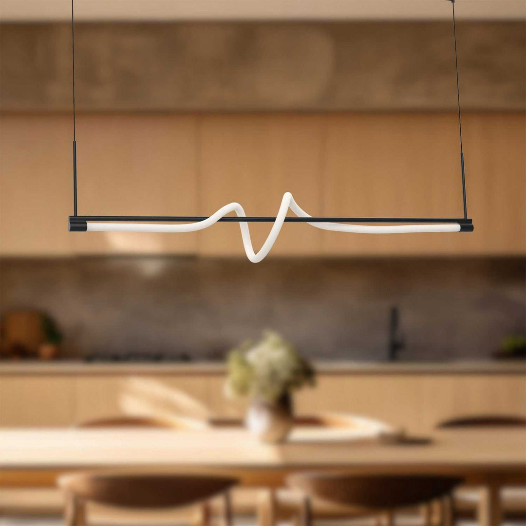 Kuzco Canada - LP95354-BK-UNV - LED Linear Pendant - Cursive - Black
