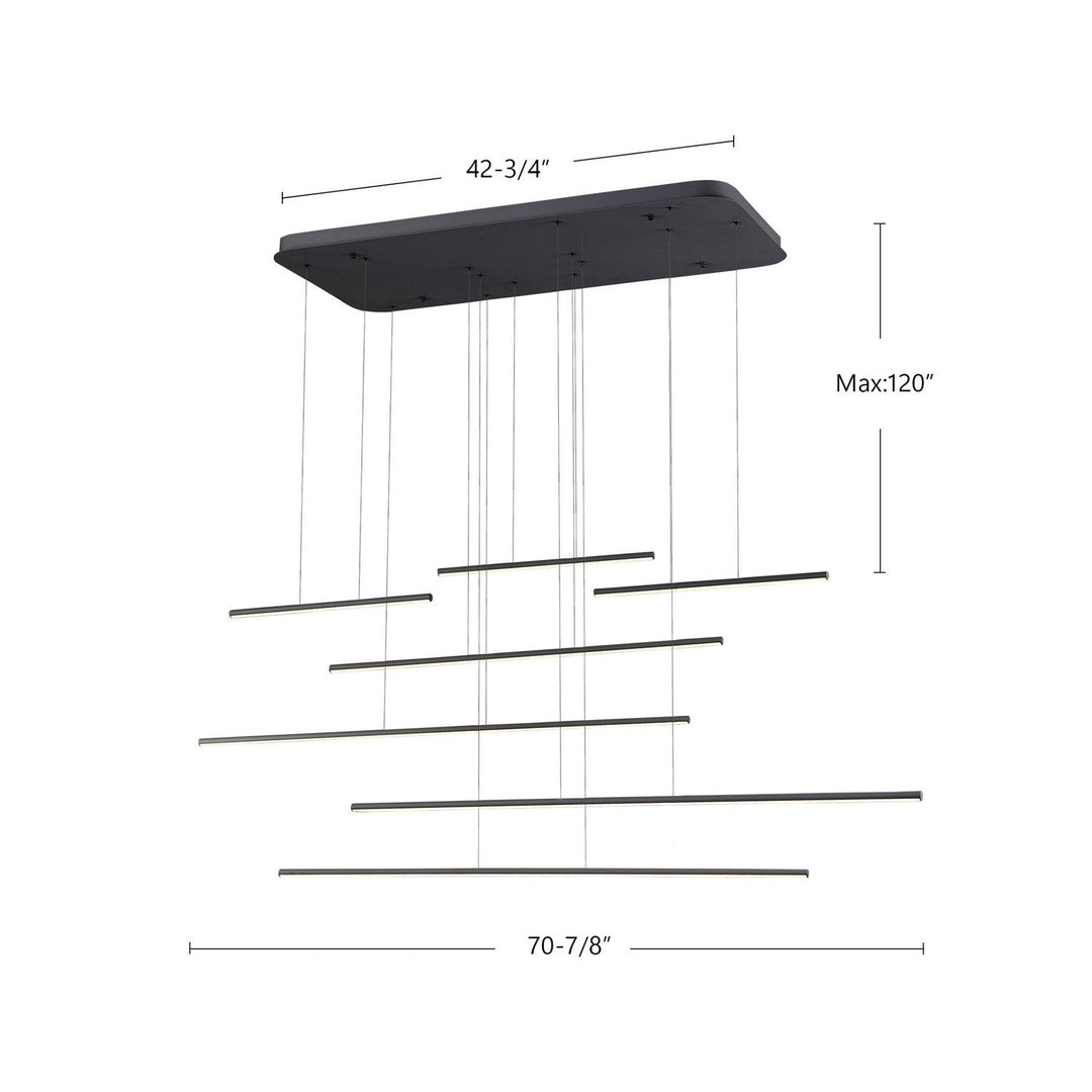 Kuzco Canada - MP14970-BK-UNV-010 - LED Pendant - Chute Motion - Black