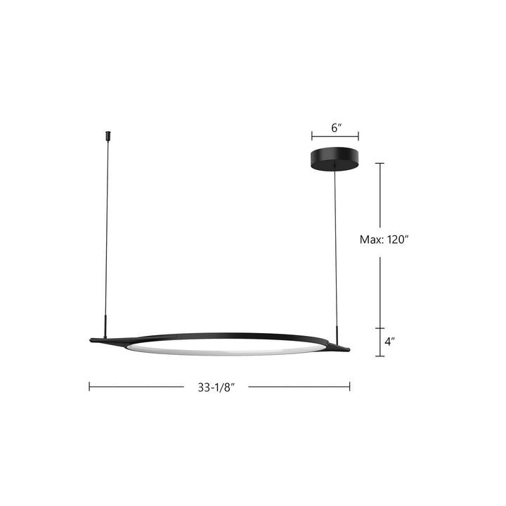 Kuzco Canada - PD84436-BK-UNV - LED Pendant - Serif - Black