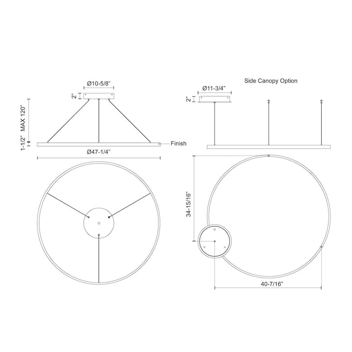 Kuzco Canada - PD87748-WH-UNV-010 - LED Pendant - Cerchio - White