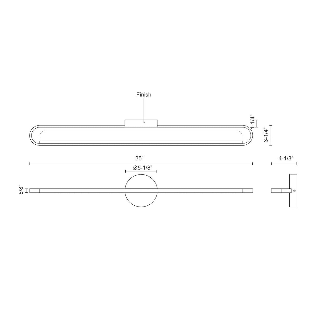Kuzco Canada - VL63736-CH-UNV - LED Vanity - Marlon - Chrome