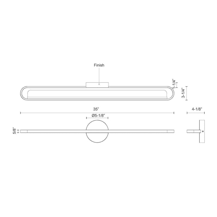 Kuzco Canada - VL63736-CH-UNV - LED Vanity - Marlon - Chrome