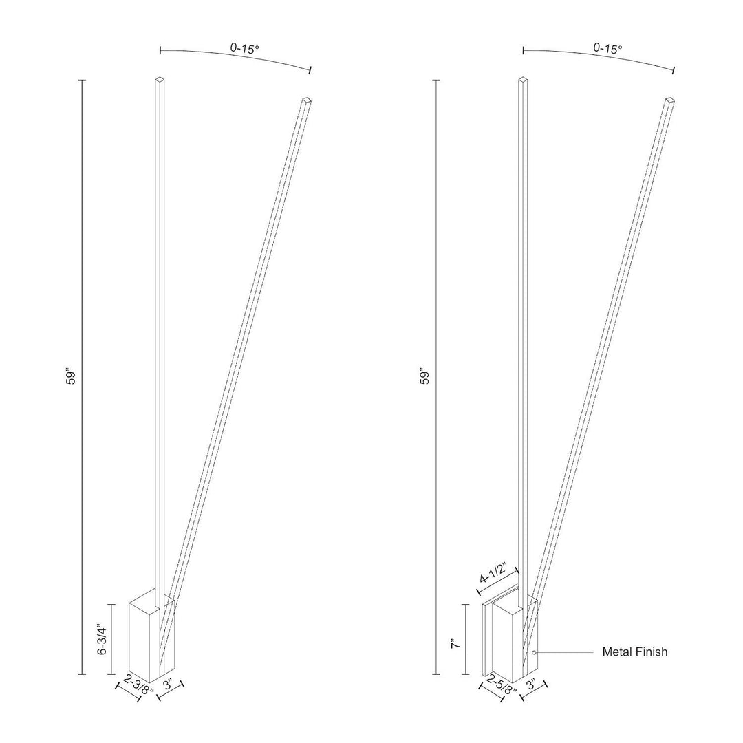 Kuzco Canada - WS13760-BN-UNV - LED Wall Sconce - Lever - Brushed Nickel