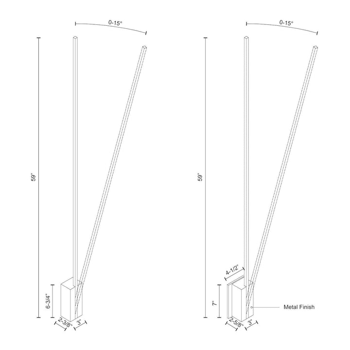 Kuzco Canada - WS13760-BN-UNV - LED Wall Sconce - Lever - Brushed Nickel