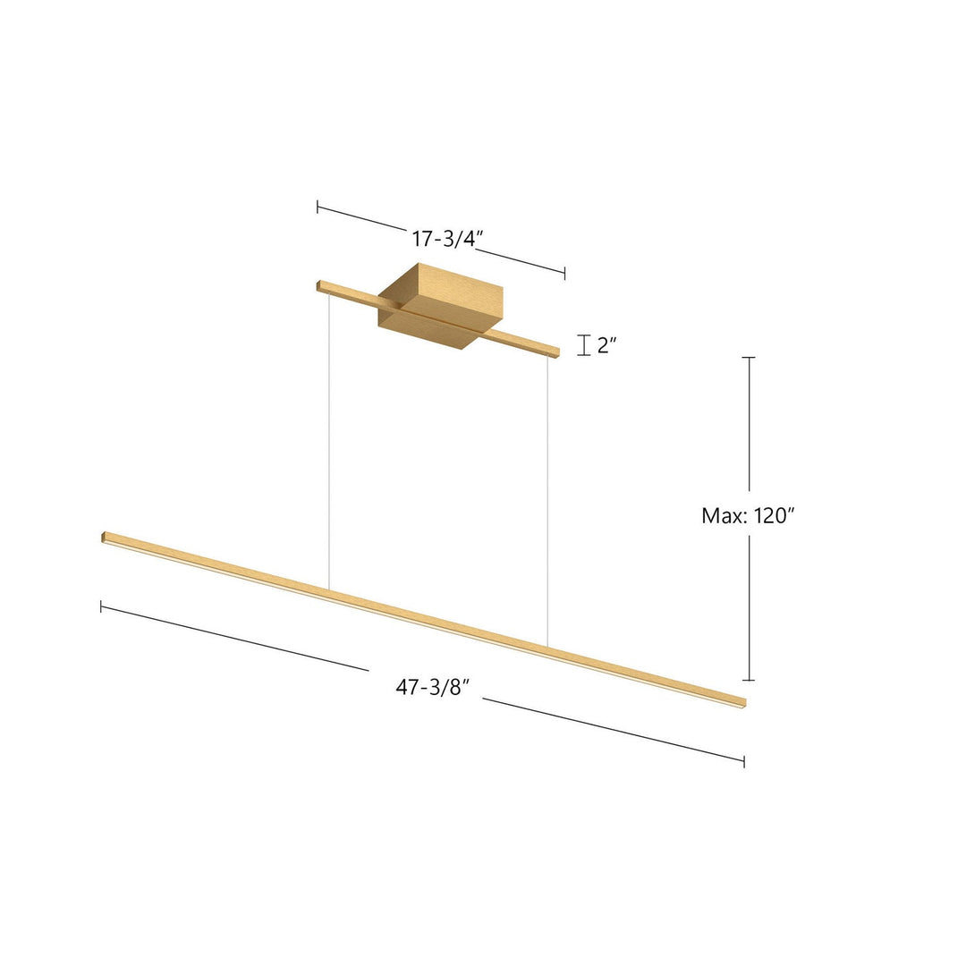 Kuzco Canada - LP18248-BG-UNV - LED Linear Pendant - Vega Minor - Brushed Gold