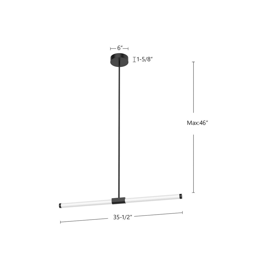 Kuzco Canada - LP18537-BN-UNV - LED Linear Pendant - Akari - Brushed Nickel