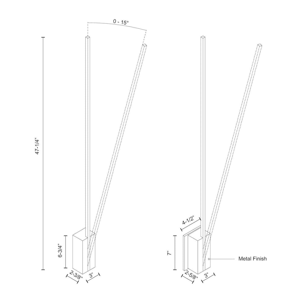 Kuzco Canada - WS13748-BG-UNV - LED Wall Sconce - Lever - Brushed Gold