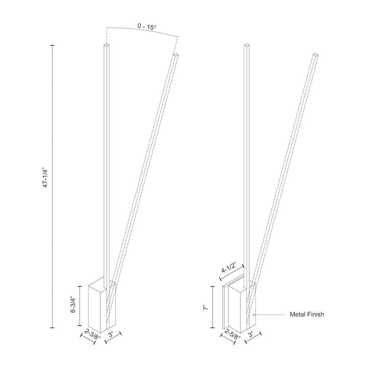 Kuzco Canada - WS13748-BG-UNV - LED Wall Sconce - Lever - Brushed Gold