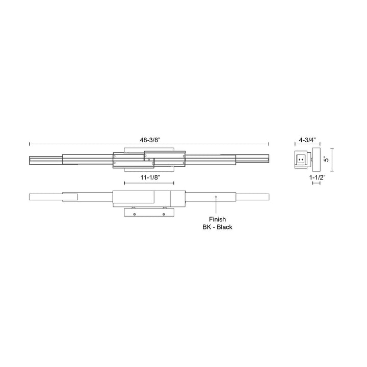 Kuzco Canada - WS29548-BK-UNV - LED Wall Sconce - Enzo - Black