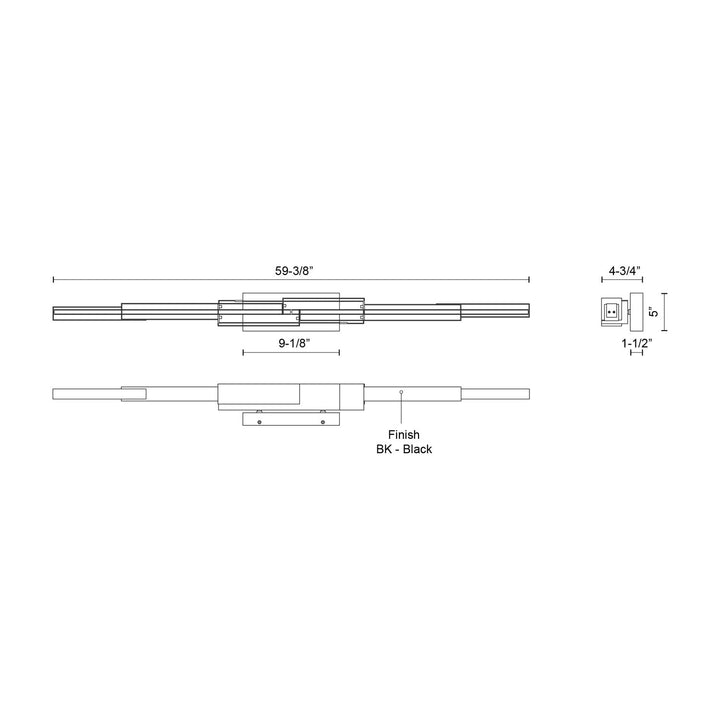 Kuzco Canada - WS29560-BK - LED Wall Sconce - Enzo - Black
