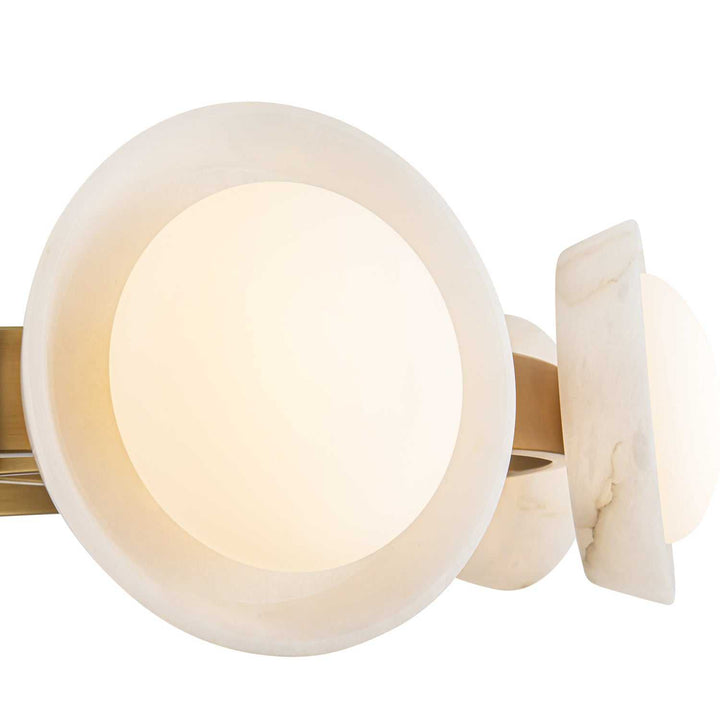 Alora Canada - CH320837VBAR-UNV - LED Chandelier - Alonso - Vintage Brass/Alabaster