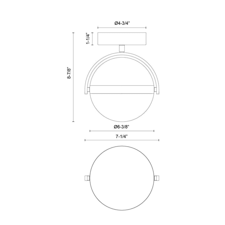 Alora Canada - FM301001BG-UNV - LED Flush Mount - Globo - Brushed Gold