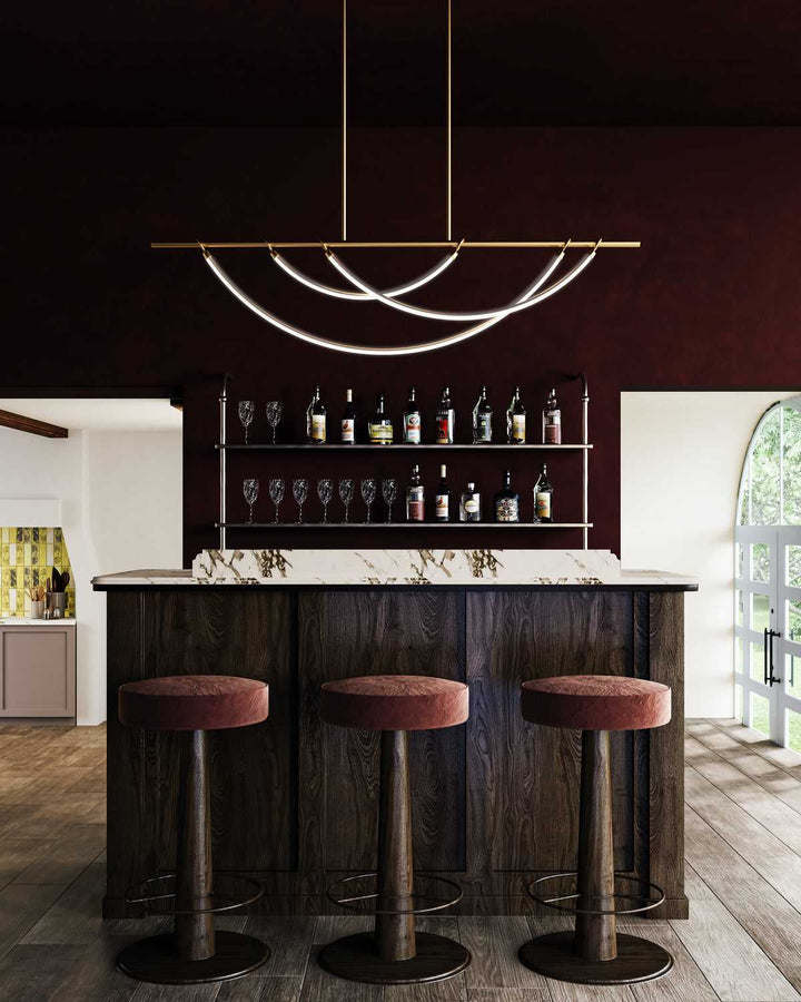 Alora Canada - LP317448VB-UNV - LED Linear Pendant - Aryas - Vintage Brass