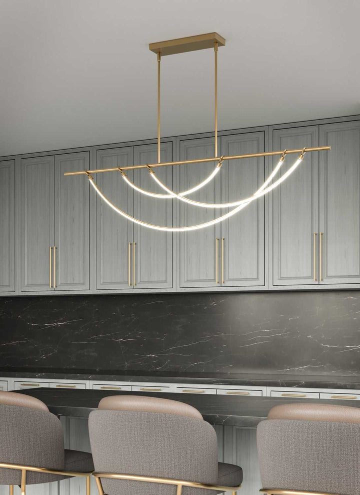 Alora Canada - LP317448VB-UNV - LED Linear Pendant - Aryas - Vintage Brass