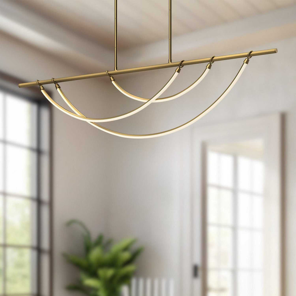 Alora Canada - LP317460VB-UNV-010 - LED Linear Pendant - Aryas - Vintage Brass