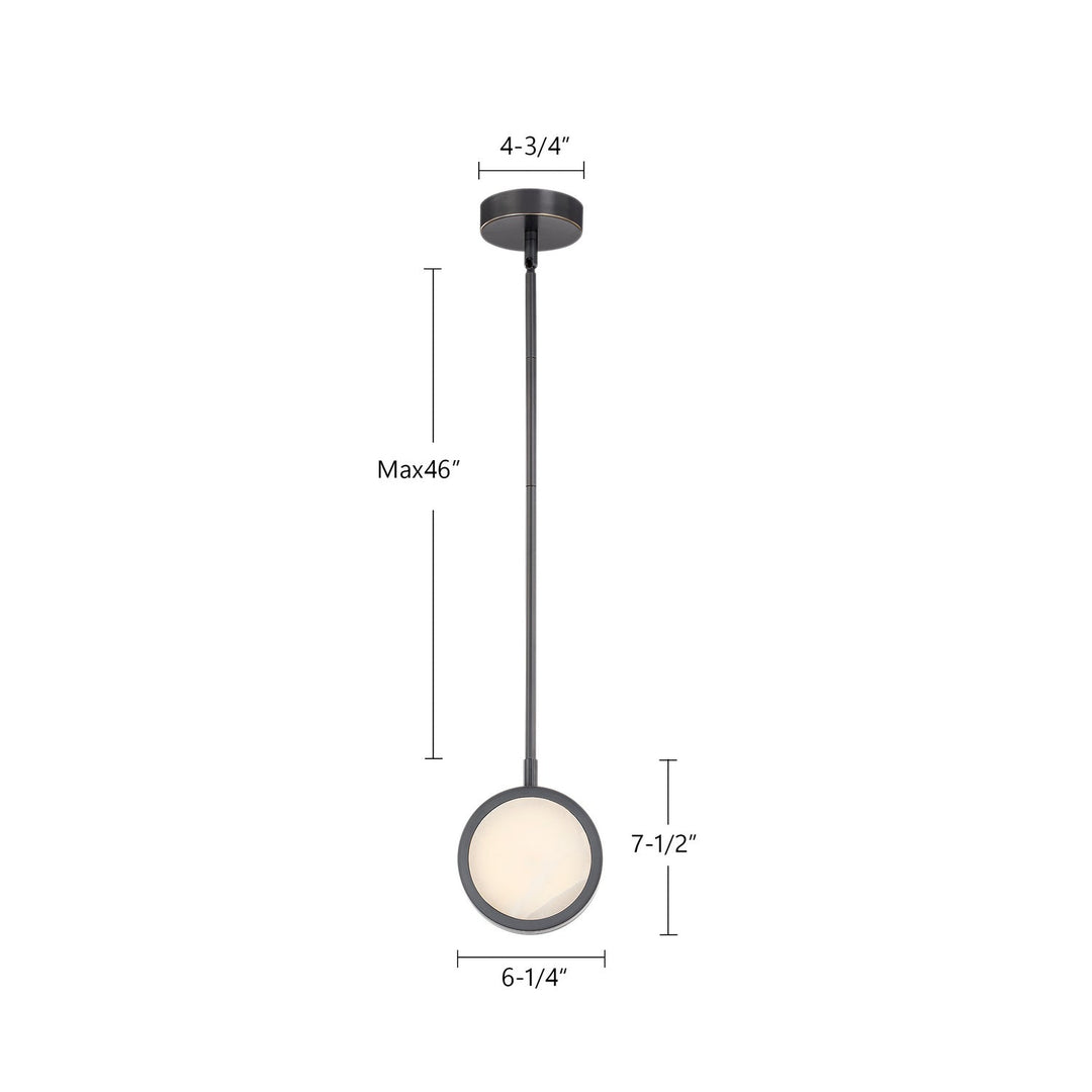 Alora Canada - PD325106UBAR-UNV - LED Pendant - Blanco - Urban Bronze/Alabaster