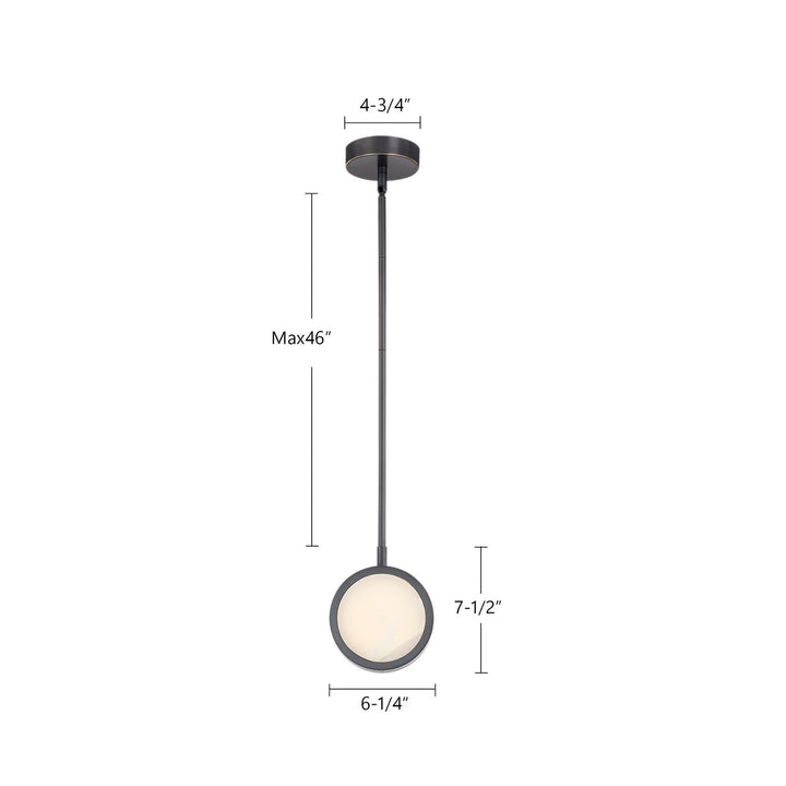 Alora Canada - PD325106UBAR-UNV - LED Pendant - Blanco - Urban Bronze/Alabaster