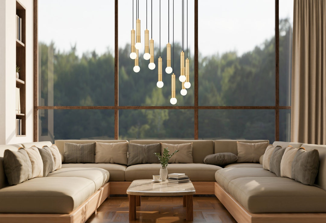 Z-Lite Canada - 1956P-11R-MGLD - 11 Light Chandelier - Stari - Modern Gold