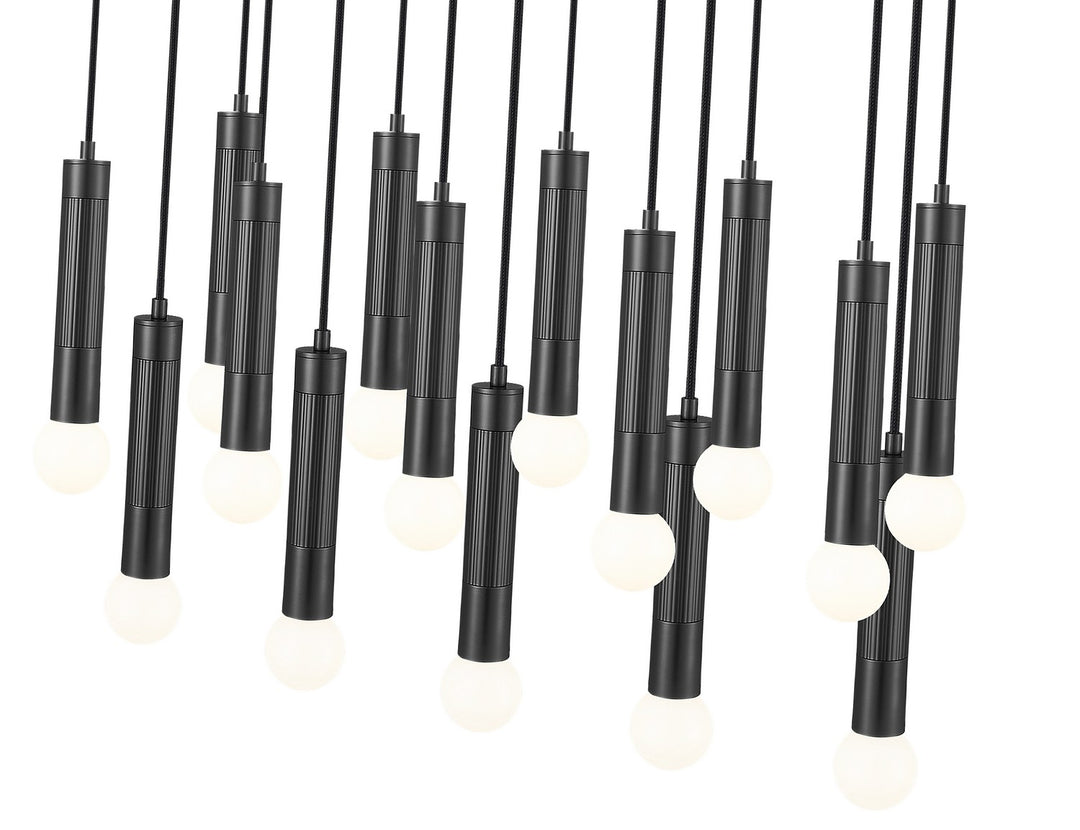 Z-Lite Canada - 1956P-17L-MB - 17 Light Linear Chandelier - Stari - Matte Black