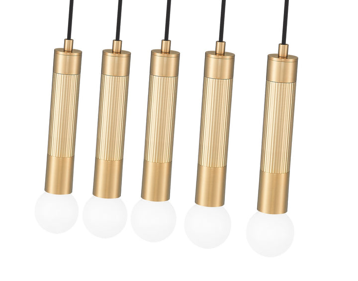 Z-Lite Canada - 1956P-5L-MGLD - Five Light Linear Chandelier - Stari - Modern Gold
