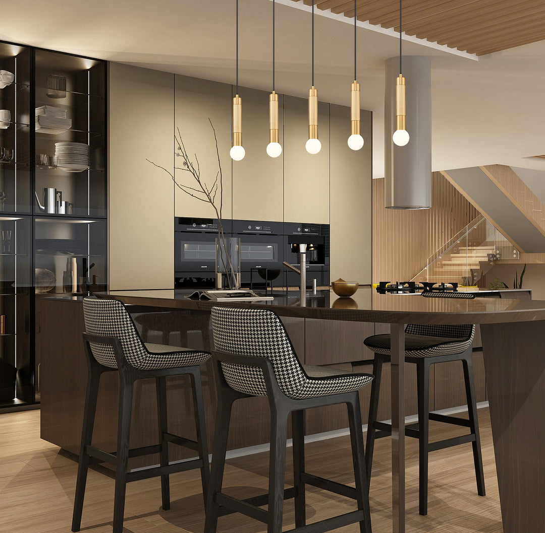 Z-Lite Canada - 1956P-5L-MGLD - Five Light Linear Chandelier - Stari - Modern Gold