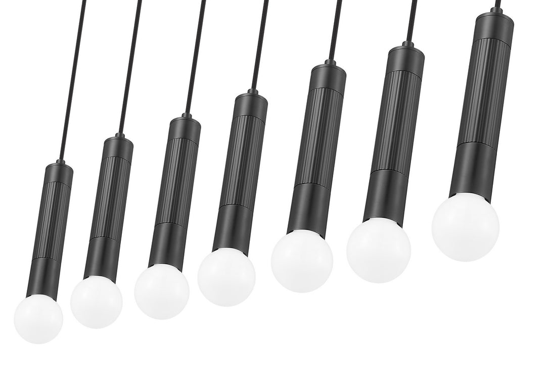 Z-Lite Canada - 1956P-7L-MB - Seven Light Linear Chandelier - Stari - Matte Black