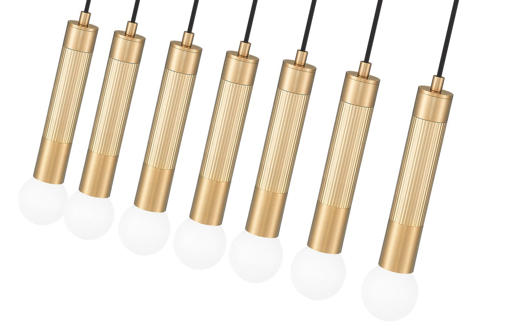Z-Lite Canada - 1956P-7L-MGLD - Seven Light Linear Chandelier - Stari - Modern Gold