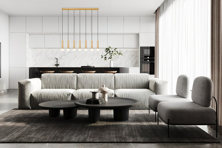 Z-Lite Canada - 1956P-7L-MGLD - Seven Light Linear Chandelier - Stari - Modern Gold