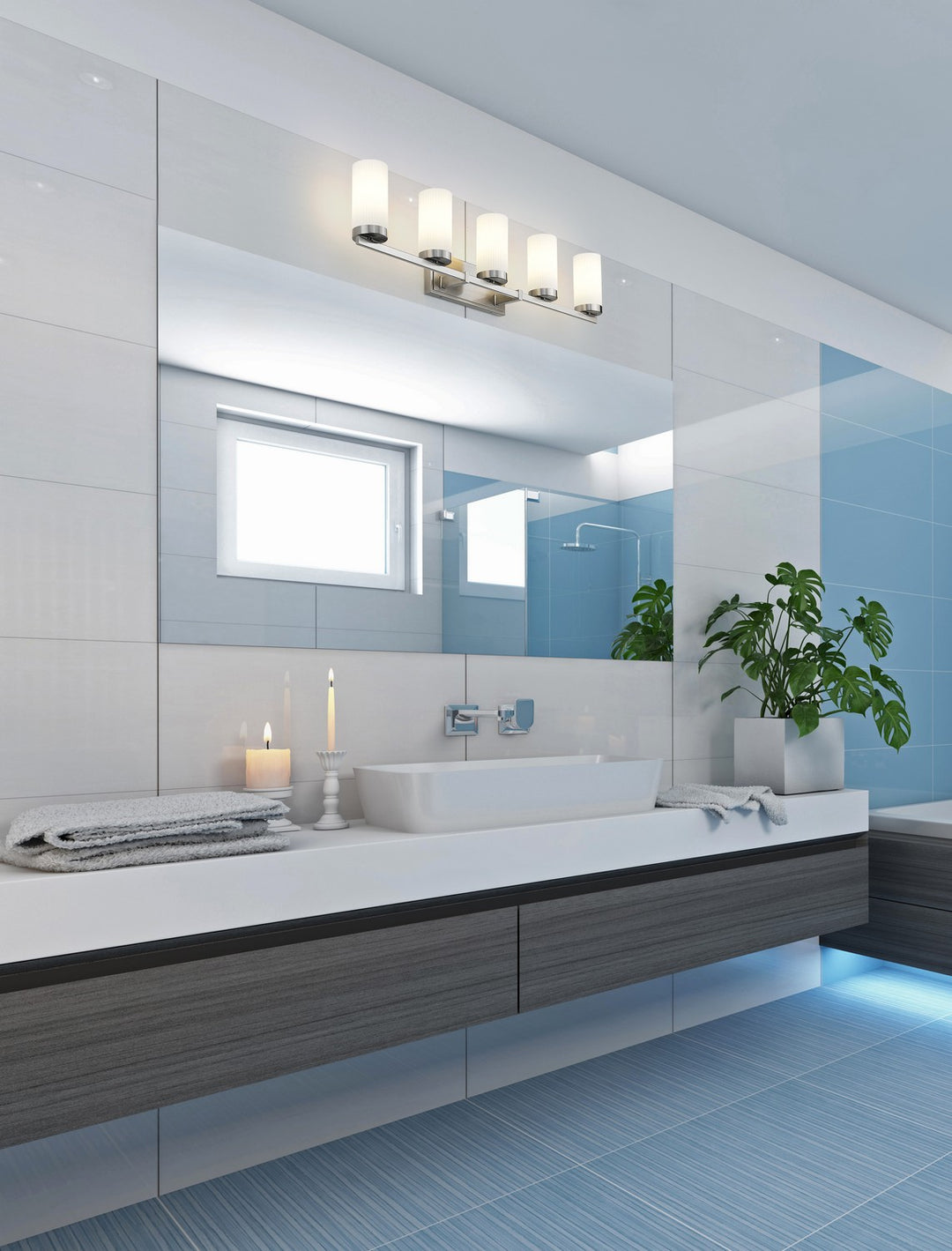 Z-Lite Canada - 3044-5V-BN - Five Light Vanity - Danica - Brushed Nickel