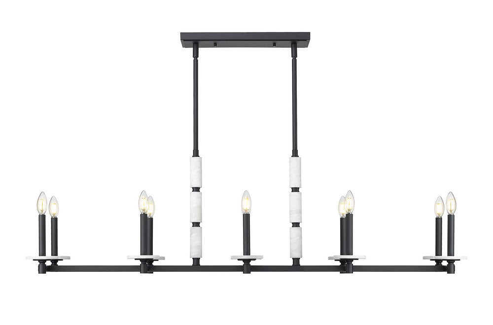 Z-Lite Canada - 3045-10L-MB - Ten Light Linear Chandelier - Kaden - Matte Black