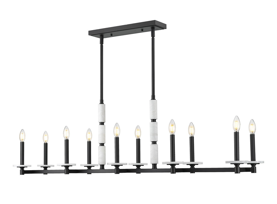 Z-Lite Canada - 3045-10L-MB - Ten Light Linear Chandelier - Kaden - Matte Black