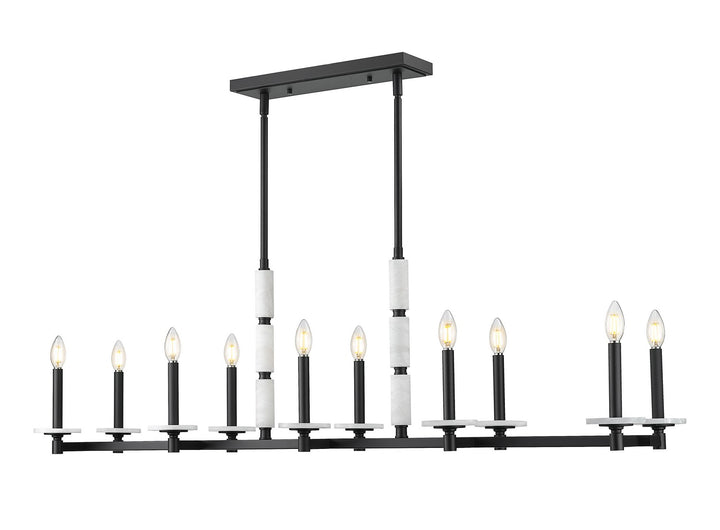 Z-Lite Canada - 3045-10L-MB - Ten Light Linear Chandelier - Kaden - Matte Black